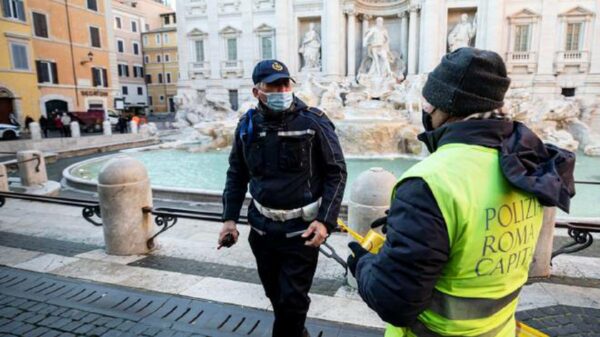 Fontana di Trevi lockdown