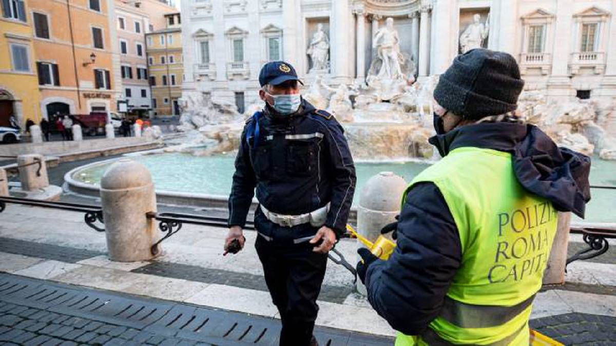 Fontana di Trevi lockdown