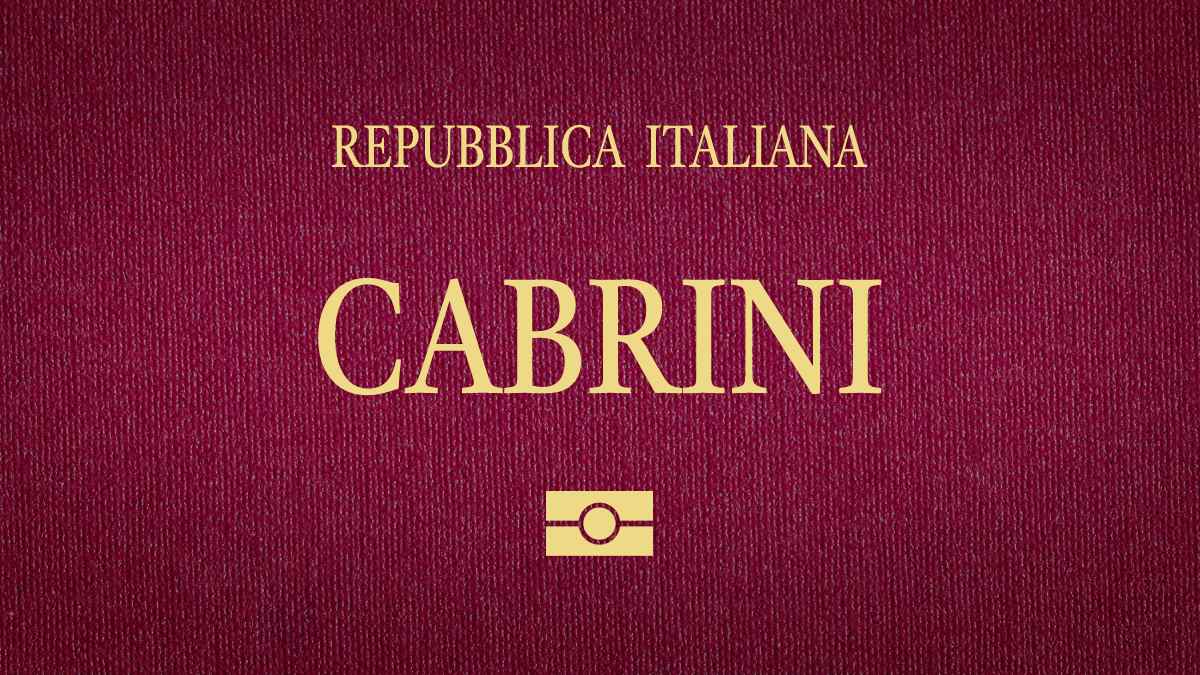 sobrenome italiano cabrini