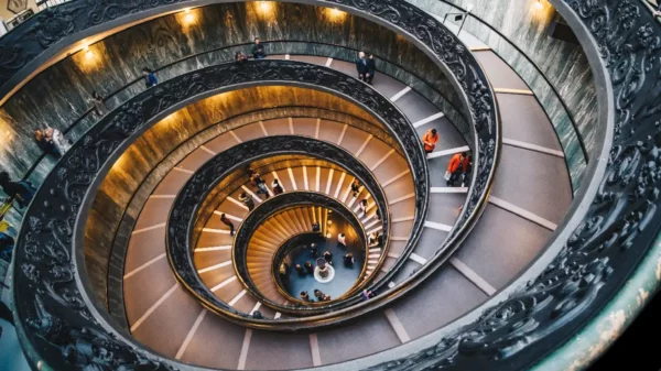 A Escadaria Espiral nos Museus do Vaticano