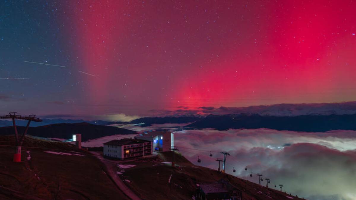 Fenômeno coloriu os céus no montanhoso Alto Ádige.